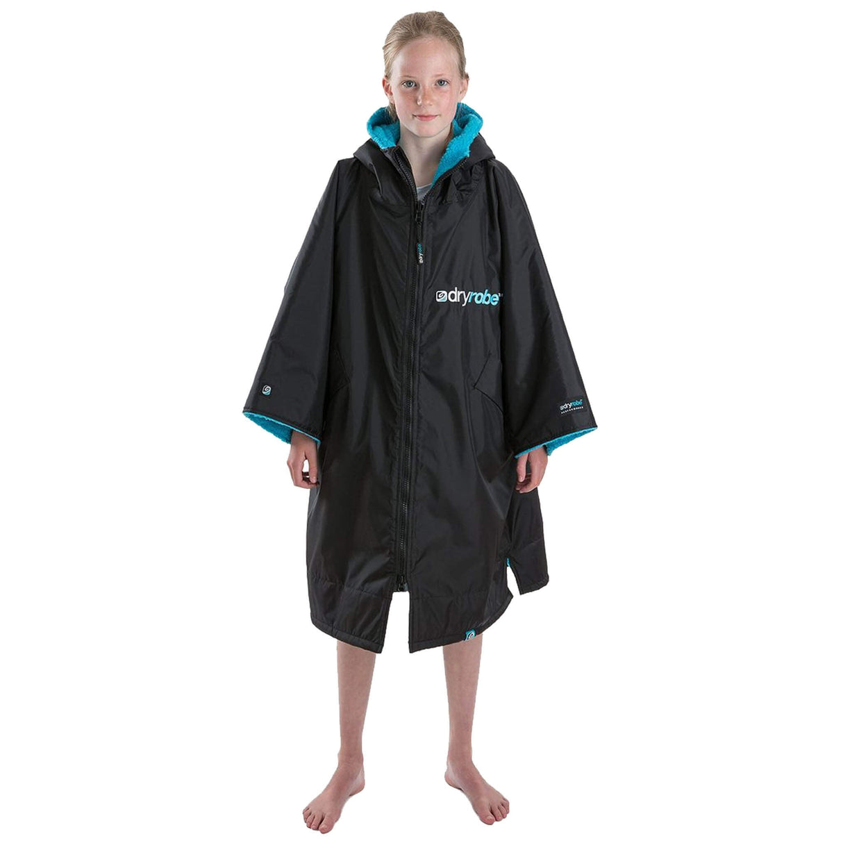 Dryrobe - Kids Black (Short Sleeved)