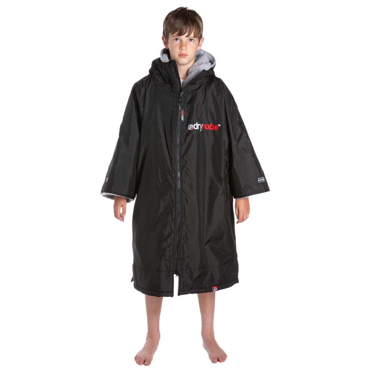 Dryrobe - Kids Black (Short Sleeved)